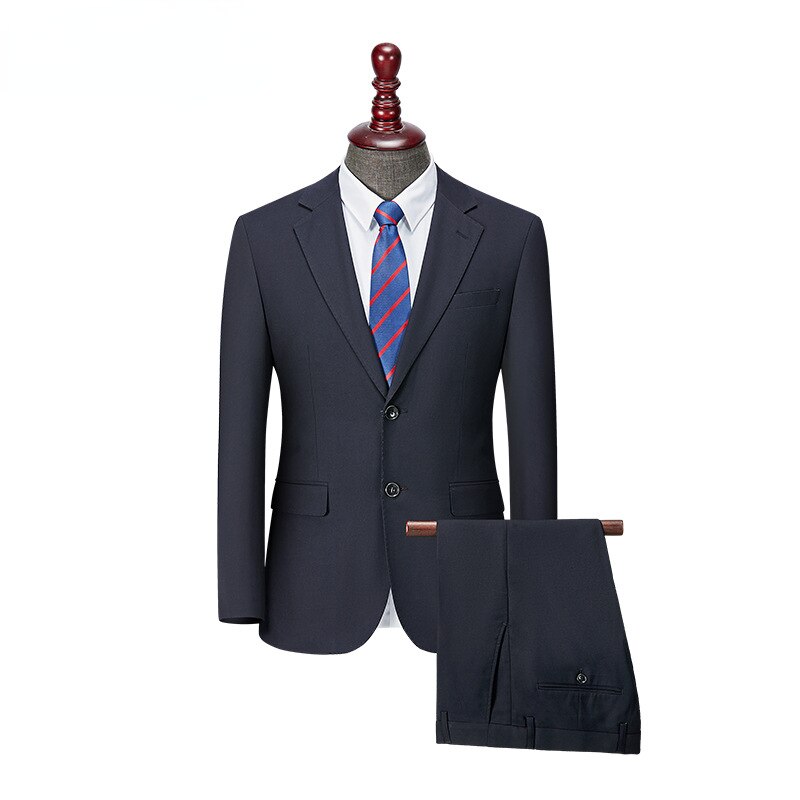 Fashion Business Men's Suit Slim Fit Professional Formal Dress Hotel Employee Office Suit Wedding Host Dress Customization
