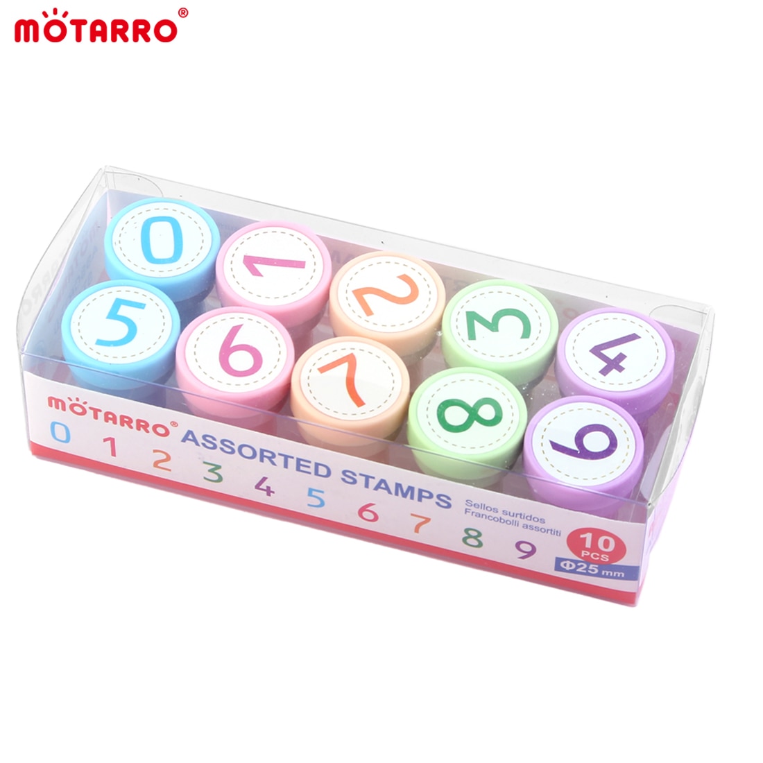 PVC box with digital children's seal 10pcs PVC box