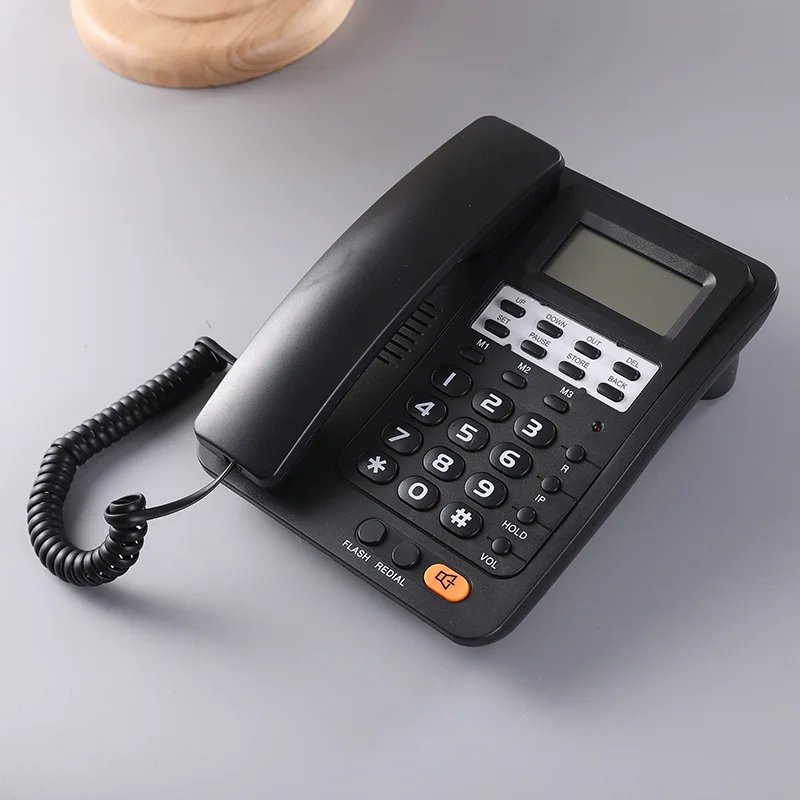 Home Landline Phone Desktop Wired Fixed Phones Office Telephone with Caller Identification for Hotel Use Desk Phone