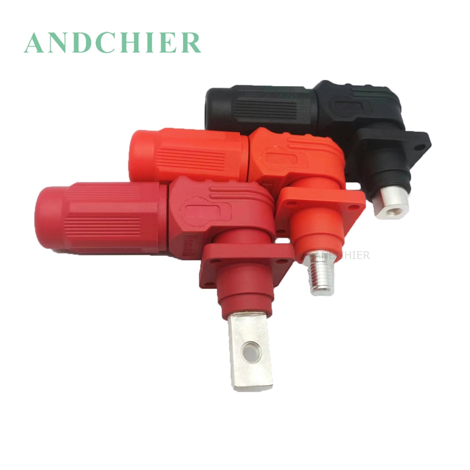 1pc 60A DC 1000V 6.0 Single Core Quick Plug Energy Storage Connector New Energy Red Copper Flame Retardant Waterproof Connector