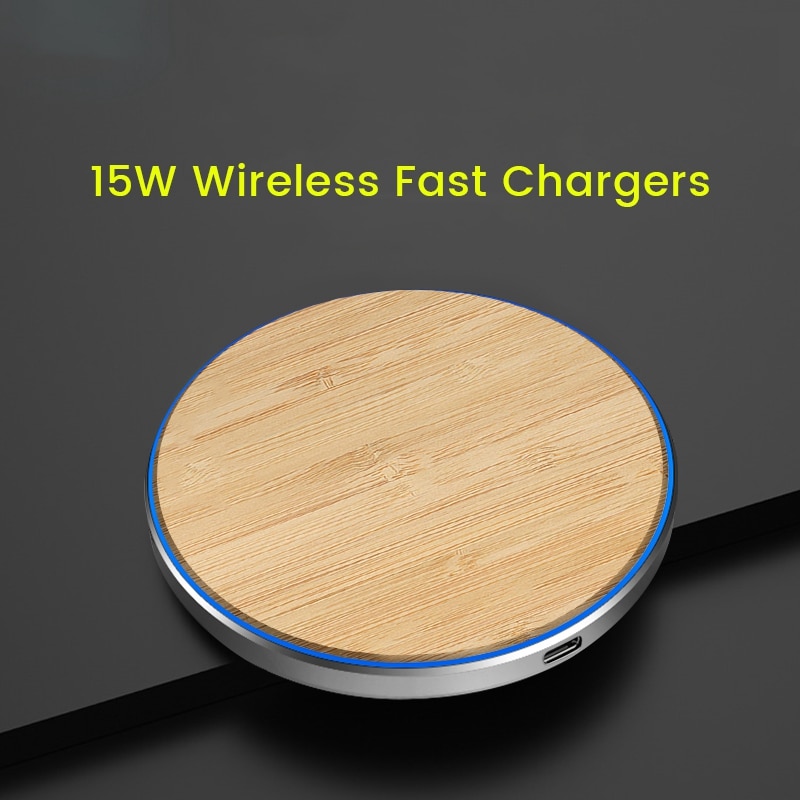 15W Wireless Charger Pad For I Phone 13 12 11 X /Android Type C Fast Wireless Charging Station