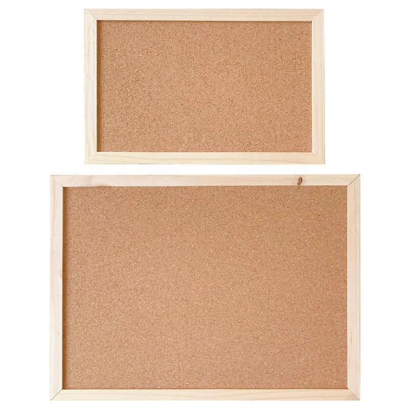 2023 New Cork Wood Wall Hanging Message Bulletin Board Frame Notice Note Memo Board Shop