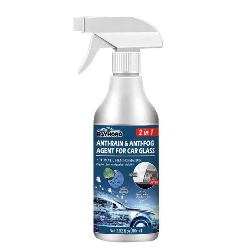 Defogging Spray Anti-Fog Cleaner Agent For Windshield 2 Oz Film Coating Agent For Automotive Interior Glass And Mirrors To