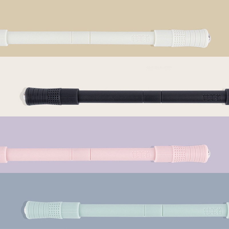 Morandi Color Rotating Pen W/Storage Tube Adult Kid Anti-drop Antistress Finger Spinning Pen