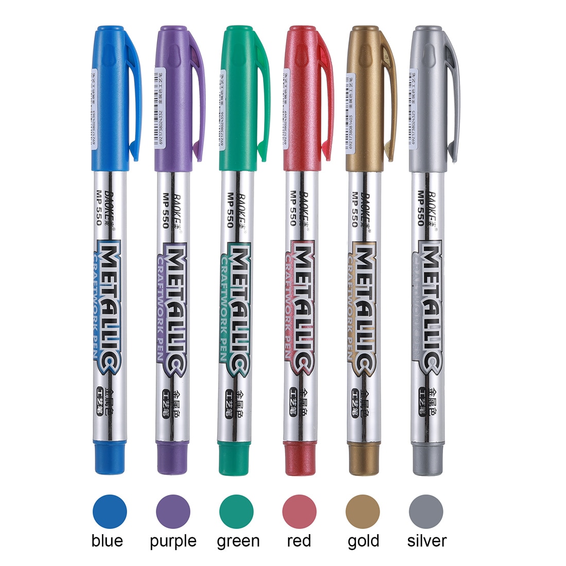 Paint Marker Pens Drawing 1.5mm Bright Smooth Anti-drying DIY Craftwork Pen Metallic Markers Highlighter for Scrapbooking