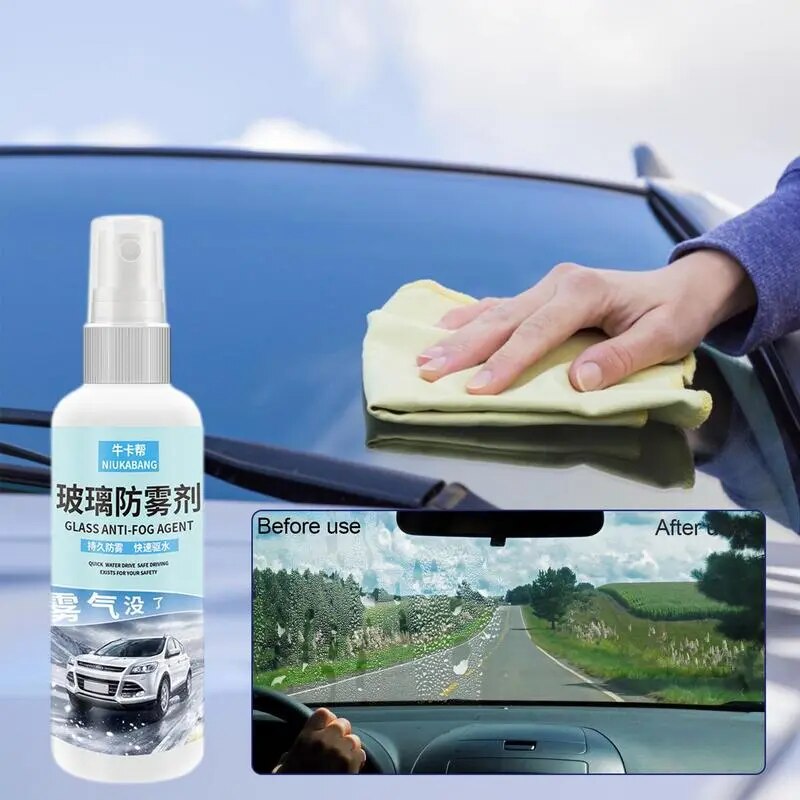 Car AntiFog Spray Car Windshield Anti Rain Coating Liquid Automotive Interior Glass Mirrors Cleaner Car Cleaning Accessories