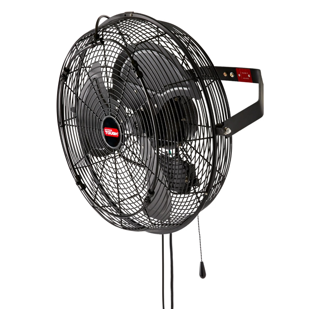 18 Inch Outdoor Wall Mounted Fan With Misting Kit, 3 Blades, Black
