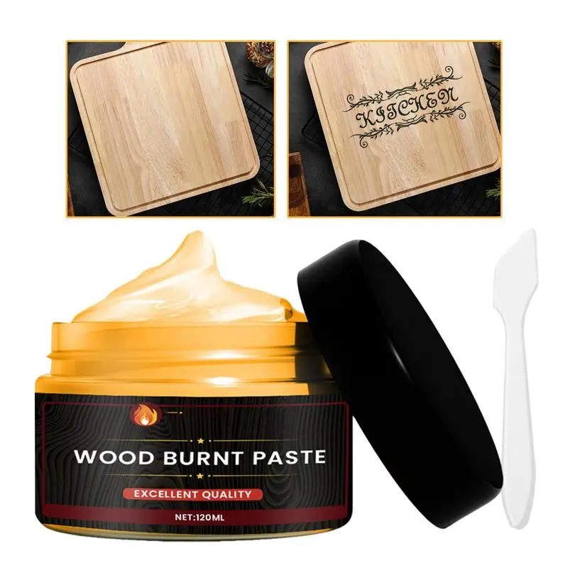 Wood Burning Gel 100G Smooth Surface Wood Leather Canvas Paste Combustion Gel Retro Charm DIY Projects Art Household Accessory