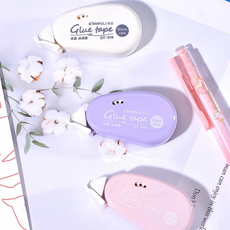Double-sided Pocket Tape Roller Craft Tape Small Diy Tape Educational Supplies Easy To Use Double Sided Glue Point Roller Tape