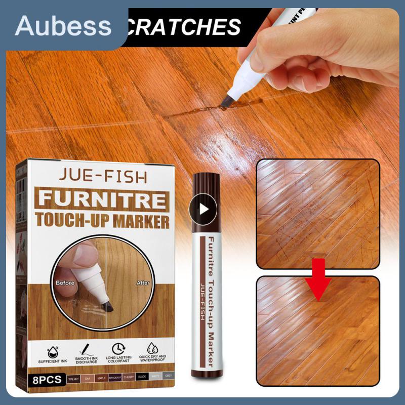 Waterproof Furniture Retouch Marker Pen Patch Paint Pen 1 Box/ Wood Cabinet Floor Crayons Home Tools Multipurpose Quick-drying