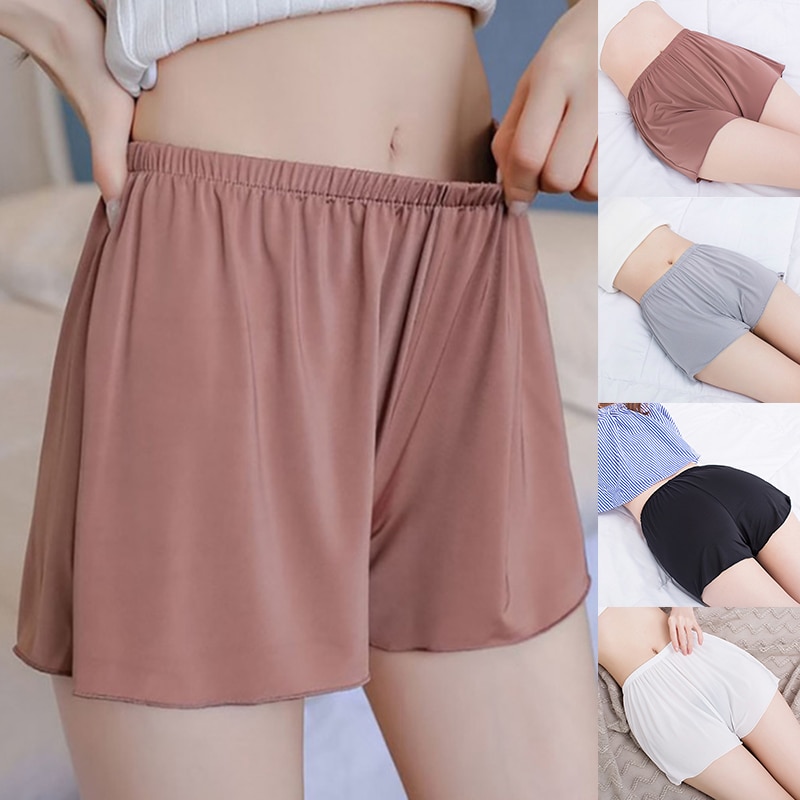 Women Safety Short Pants Panties Casual Underwear Summer Shorts Thin Loose Solid Party Dress Underpants Accessories