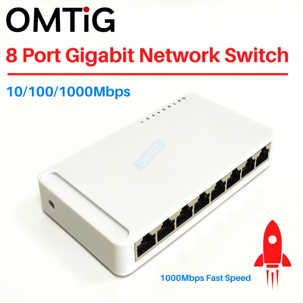 5 8 Ports 1000Mbps Gigabit Network Switch Ethernet Smart Switcher Internet Splitter High Quality RJ45 Hub
