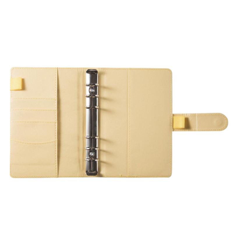 PU Leather Notebook Binder Budget Binder With 12 Zipper Envelopes Planner Binder 6 Ring For Christmas Gift Loose Leaf Personal