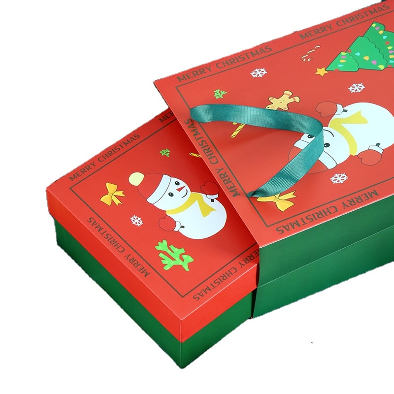 Custom Logo Wholesale red Magnetic Folding Gift Box Xmas Large Merry Christmas Gift Packaging