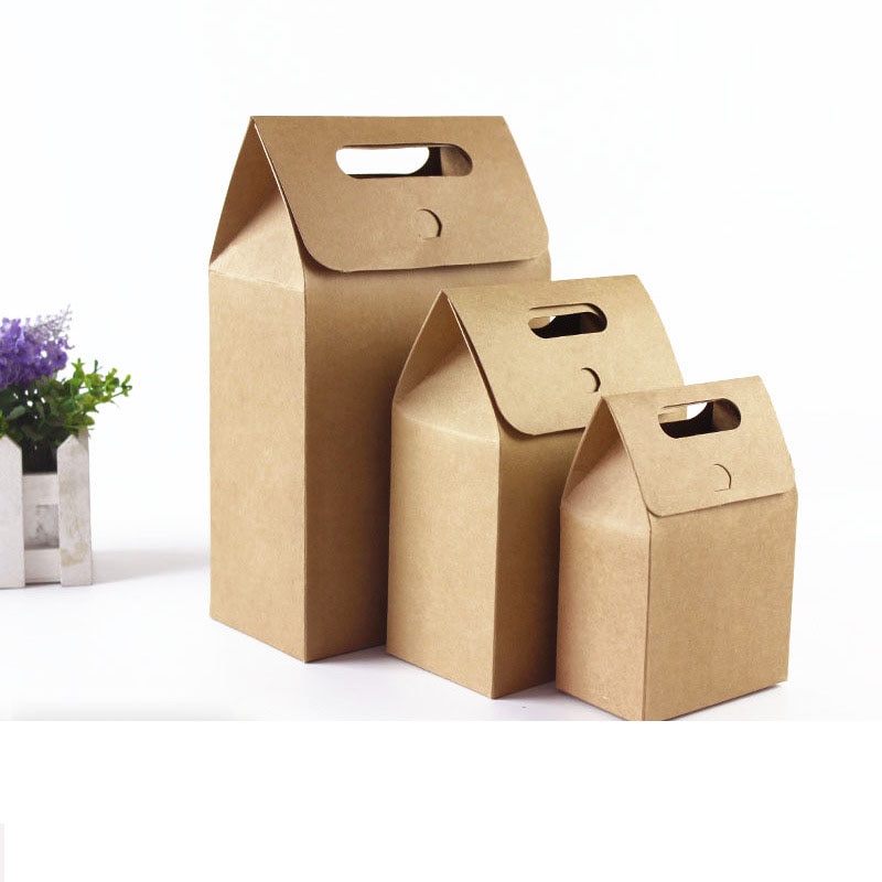Wholesale Kraft paper candy scented tea tea dry goods packing box cowhide paper box LOGO belly button stickers wet