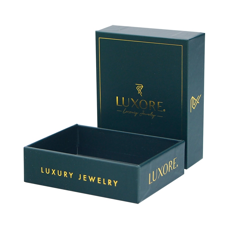 Custom print perfume box lid and base rigid boxes green cosmetic paper gift boxes with logo packaging