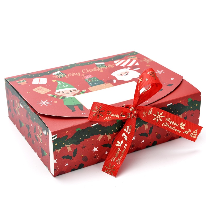 Custom decorations christmas cake candy packaging cardboard gift box christmas paper box