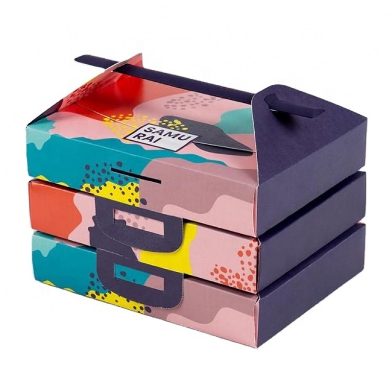 Wholesale Custom logo High Quality Biodegradable Food Container Sushi Bento Box takeaway sushi packaging paper box box
