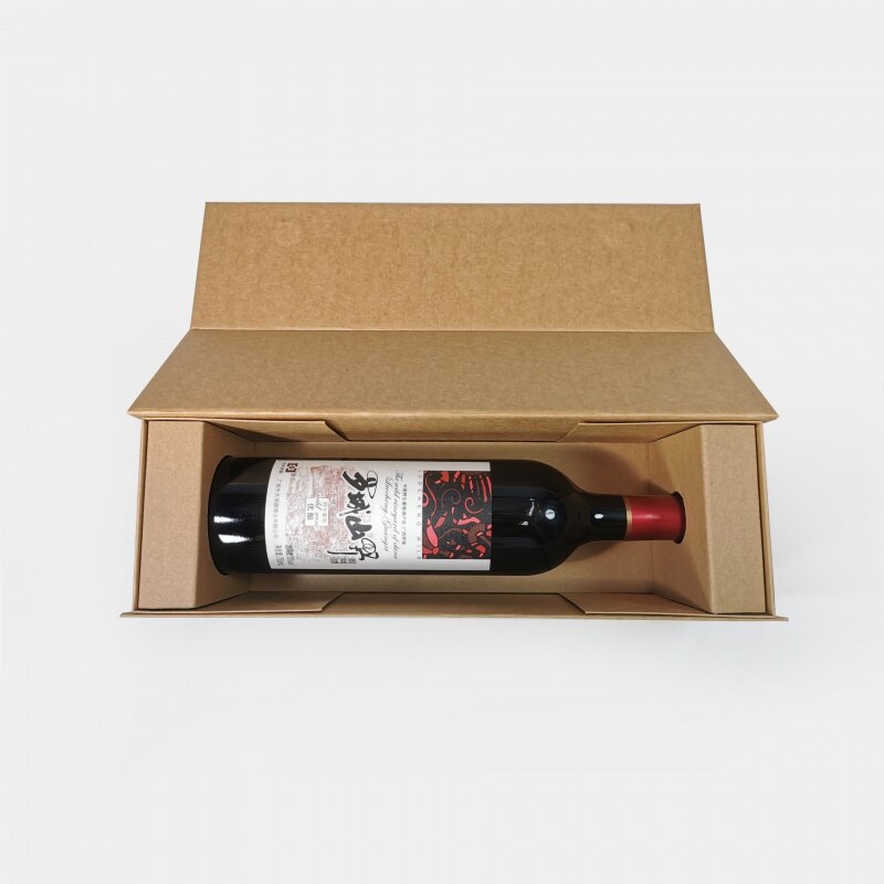 Custom Logo Uv Coating Printing Packaging Box Wine Bottle Packaging Gift Box