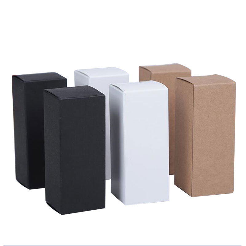 Customized Plain Small Black White Cardboard Box Packaging Lipstick Cosmetic Packaging Small Perfume Bottle Paper Package Boxes