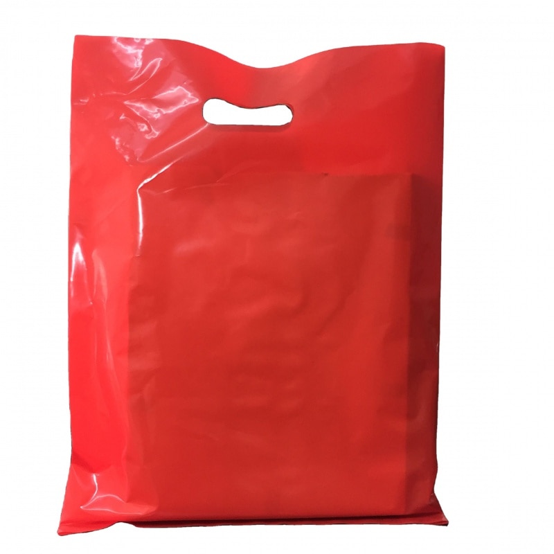 Hot cheating Custom Size Printing logo handle Shopping packing bag plastic bags