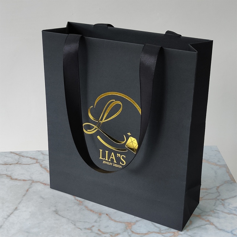 Manufacturer Custom Your Own Logo Printed Luxury Gift Packaging Paper Shopping Bag With Handle