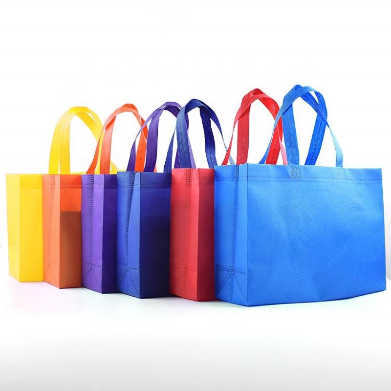 stock promotional colored wholesale eco friendly shopping pp non woven bag