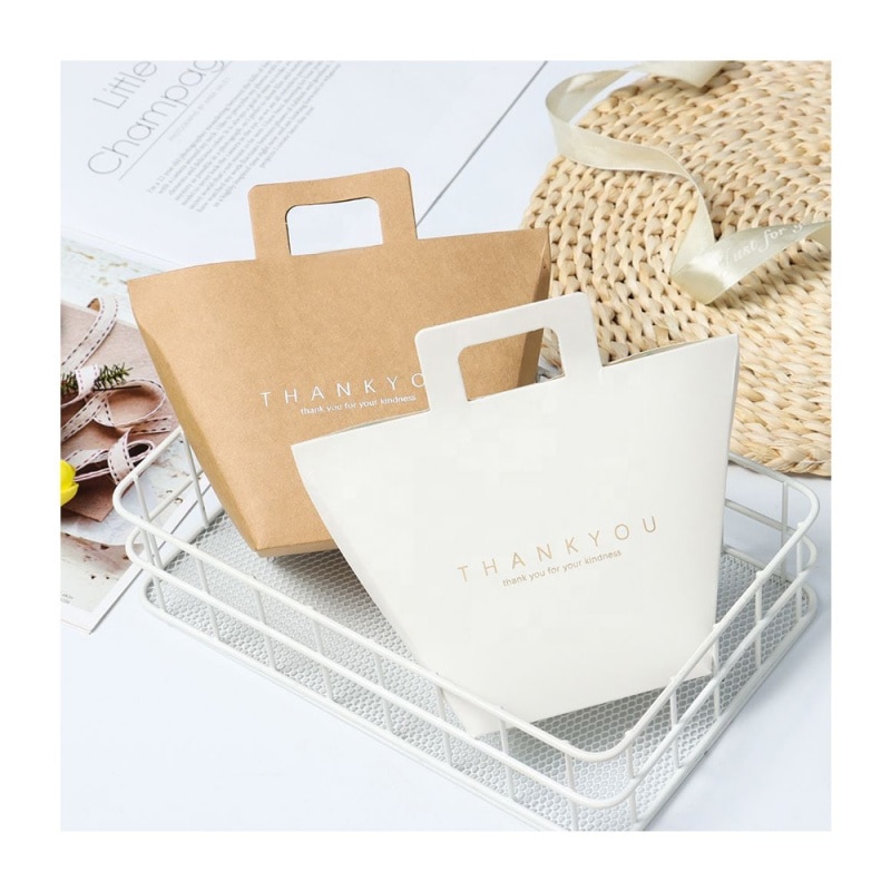 New arrivals Manufacturers Direct Selling small mini decoration thank you kraft paper bag for candy Jewelry perfume gift