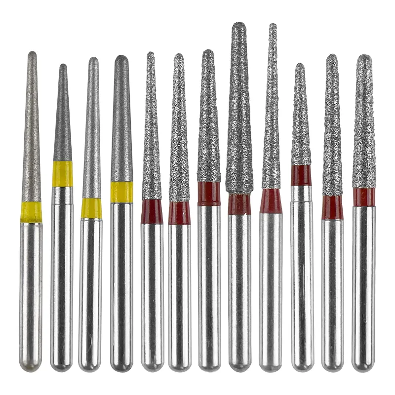 TR Type Fine Extra Fine Dental Diamond Burs Standard Dentistry Strawberries Drills Dentist Tools FG High Speed Bur 1.6mm 10pcs
