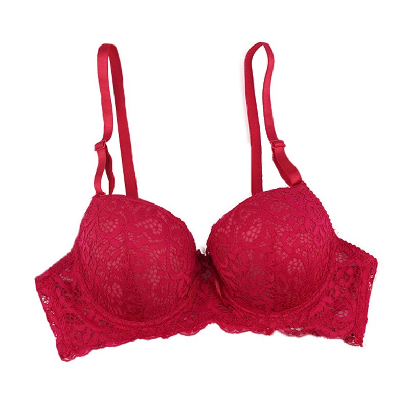 BANNIROU 1Pcs Underwire Bra Sexy Lace Lingerie Underwear For Woman Everyday Solid Bralette Breathable Soft Female Push Up Bra