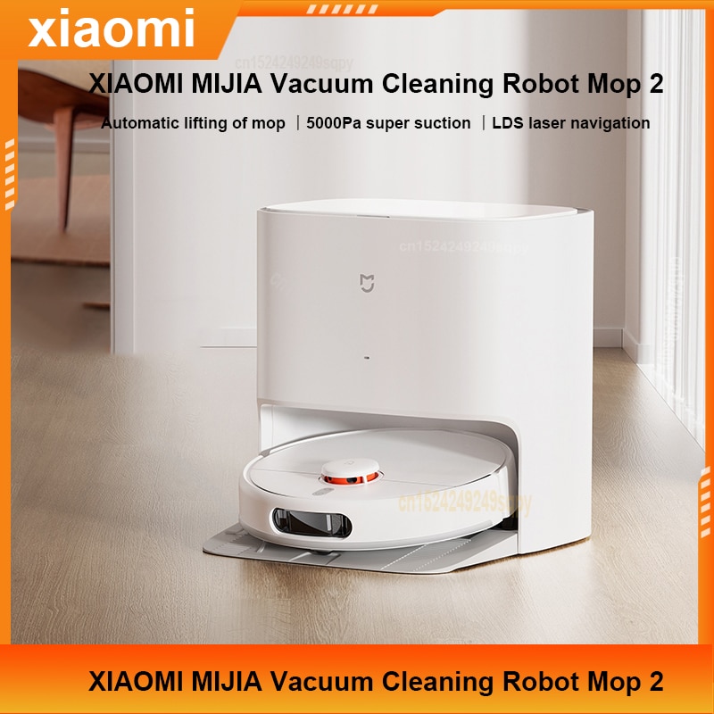 2023 XIAOMI MIJIA Vacuum Cleaning Robot Mop 2 Self Cleaning Vaccum cleaner robot Home mop 5000PA Cyclone Suction LDS Navigation