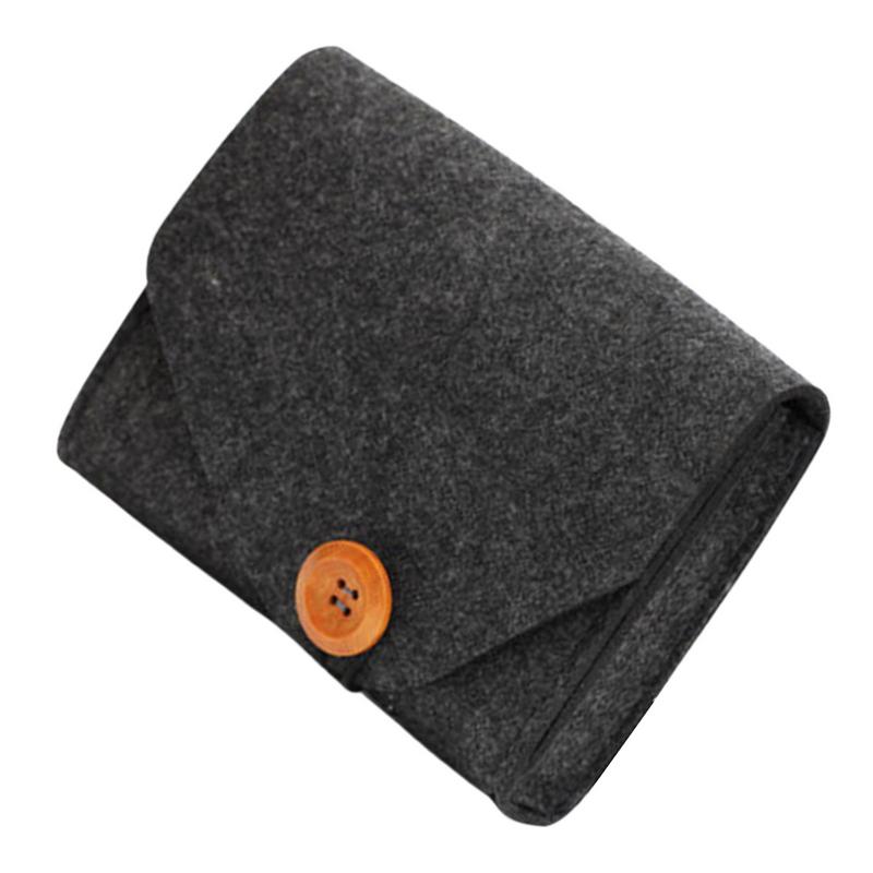 Portable Felt Storage Bag Small Felt Storage Case Electronics Accessories Protective Case Lightweight And Durable