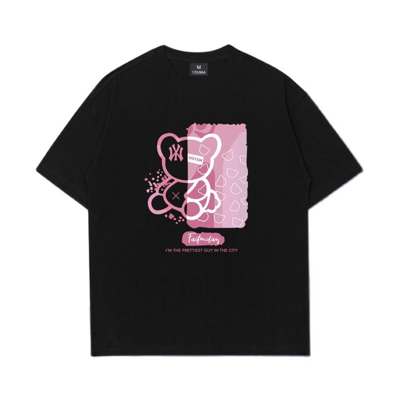 2023 New Style Sports T-Shirt Graphic T Shirts Bear 100% Cotton T-Shirt For Men Short Sleeve Oversized T Shirt Men Streetwear