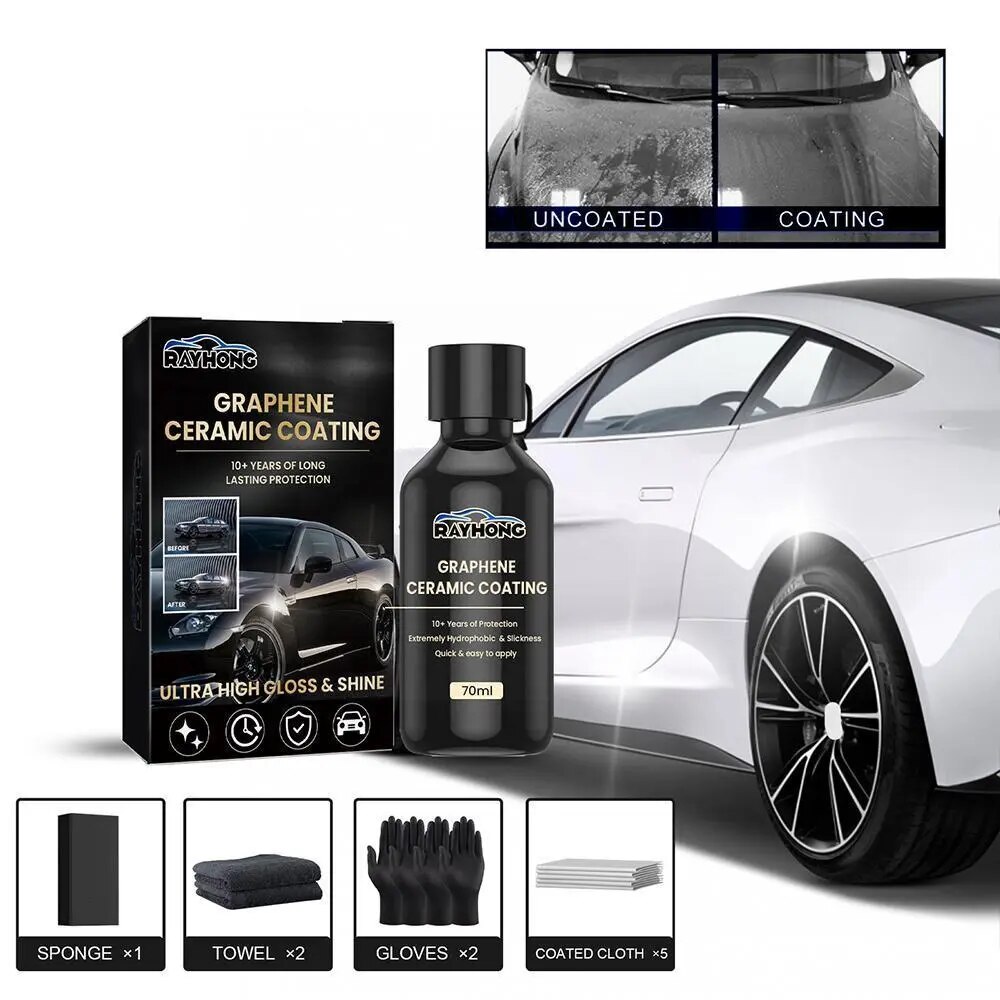 Car Ceramic Coating Graphene Crystal Wax Detailing Products Anti-fouling Hydrophobic Cleaning Car Polishing Coati V4e4