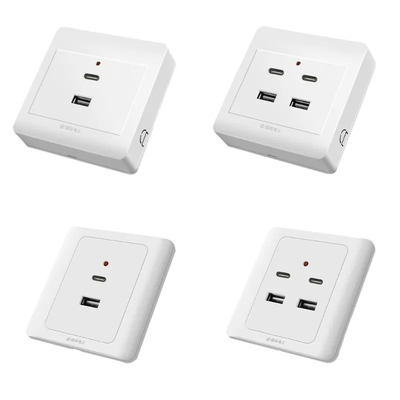 Industrial Grade USB Outlets Receptacle TypeC Wall Outlet USB Electrical Outlet