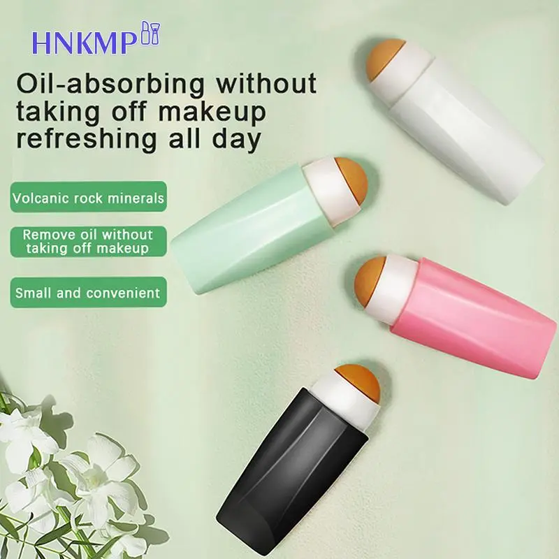 Face Oil Absorbing Roller Volcanic Stone Makeup Face T-zone Oil Rolling Stick Ball Facial Pores Cleaning Roller Skin Care Tool