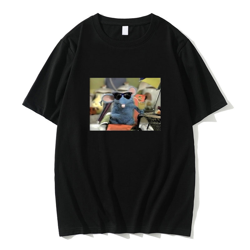 Funny Tutter Reaction Mouse Meme Graphic T-shirt Men's Kawaii T Shirts Men Women Fashion Streetwear Unisex Soft Crewneck Ts