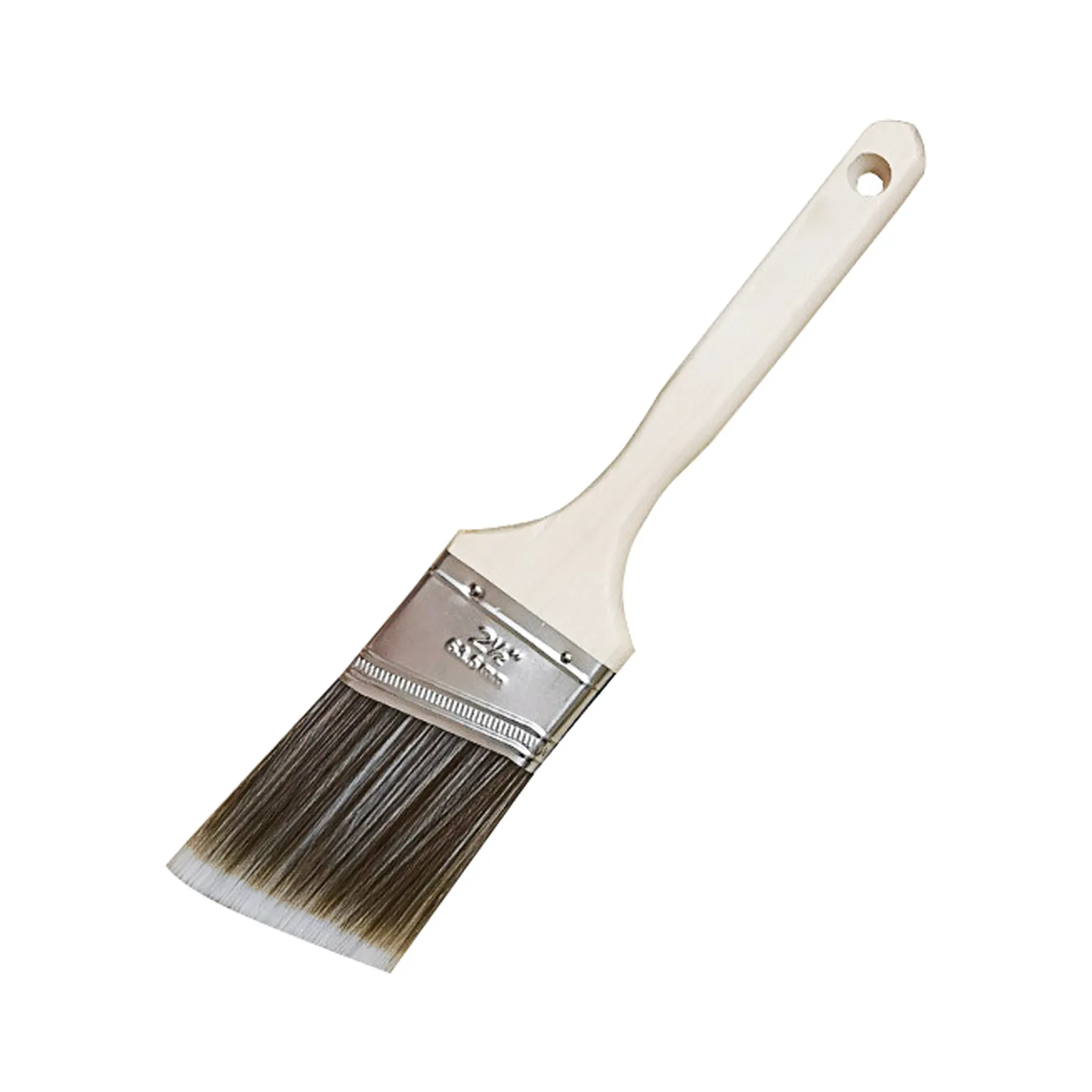 Paint Brush Wooden Beavertail Handle Cutting Edge Sturdy Beginner Angled Anti Slip Synthetic Filament Practical Professional
