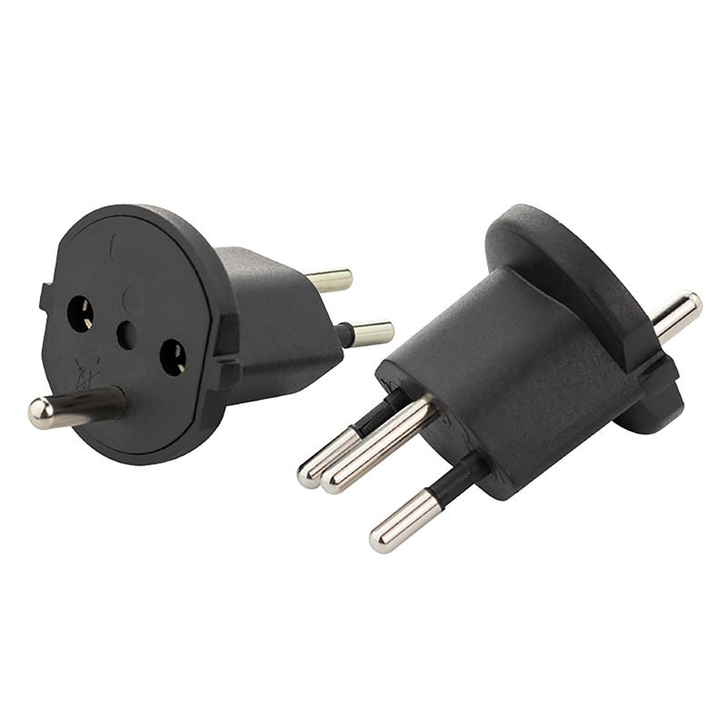 1pc European German TO Swiss plugs Travel Adapter 3 pin plug 10A 250V Power Plug EU to Switzerland Electrical Plug
