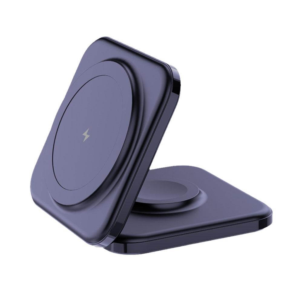 2 In 1 Foldable Magnetic Wireless Chargers Stand for MAGSAFE For iPhone iWatch Airpods Charging Stand 15W Phone Holder