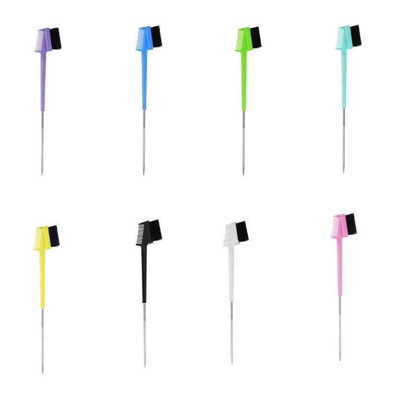 Steel Needle Hairbrush for Dyeing and Styling Multifunctional Eyebrows Brush Comb Tool 918D