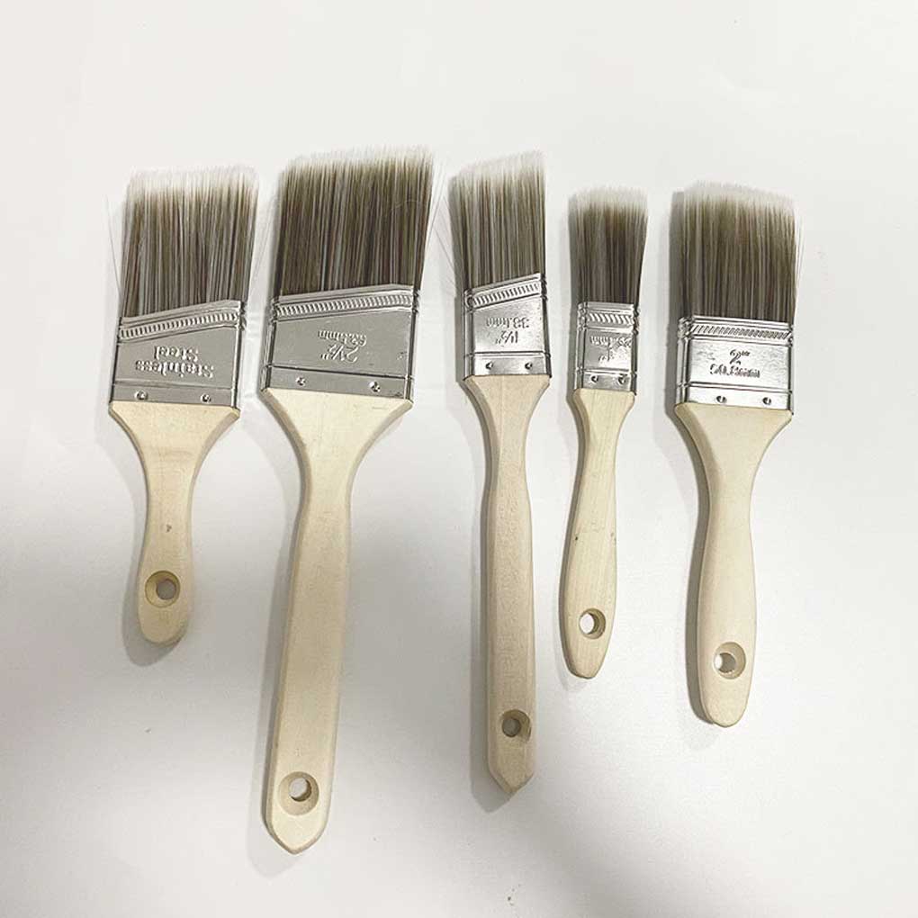 5 Pieces Painting Brushes Wall Decorating Varnish Brush