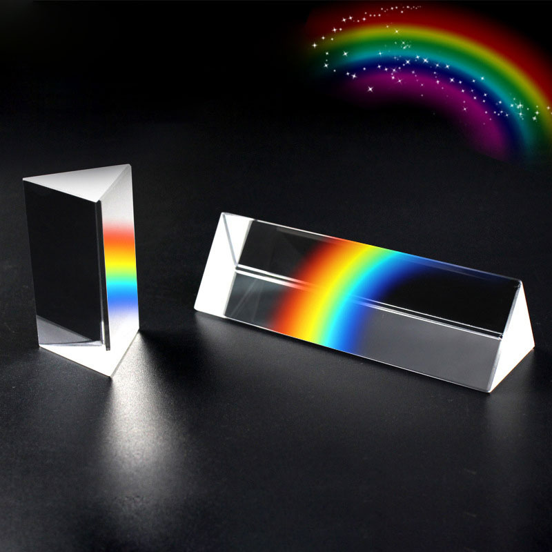 1PC Optical Pyramid Glass Prism Rainbow Polyhedral Crystal Pyramid Rainbow Prism Pyramid Crystal Glass Crystal Rainbow Pyramid
