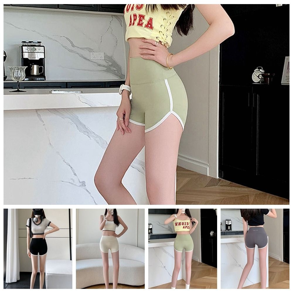 Ice Silk Shorts for Women High Waist Safety Pants Fashion Boxer for Women Girl Sports Cycling Sleep Summer