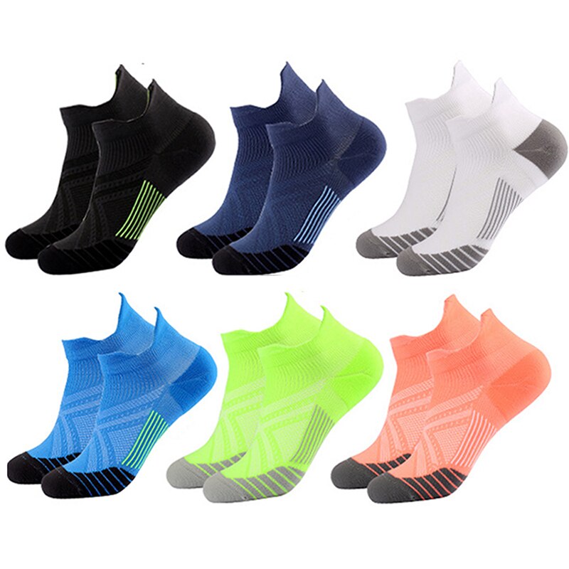 3 Pairs Men Women Socks Sports Compression Running Protector Ankle Protection High Elastic Pressure Boat Ankle Socks Short