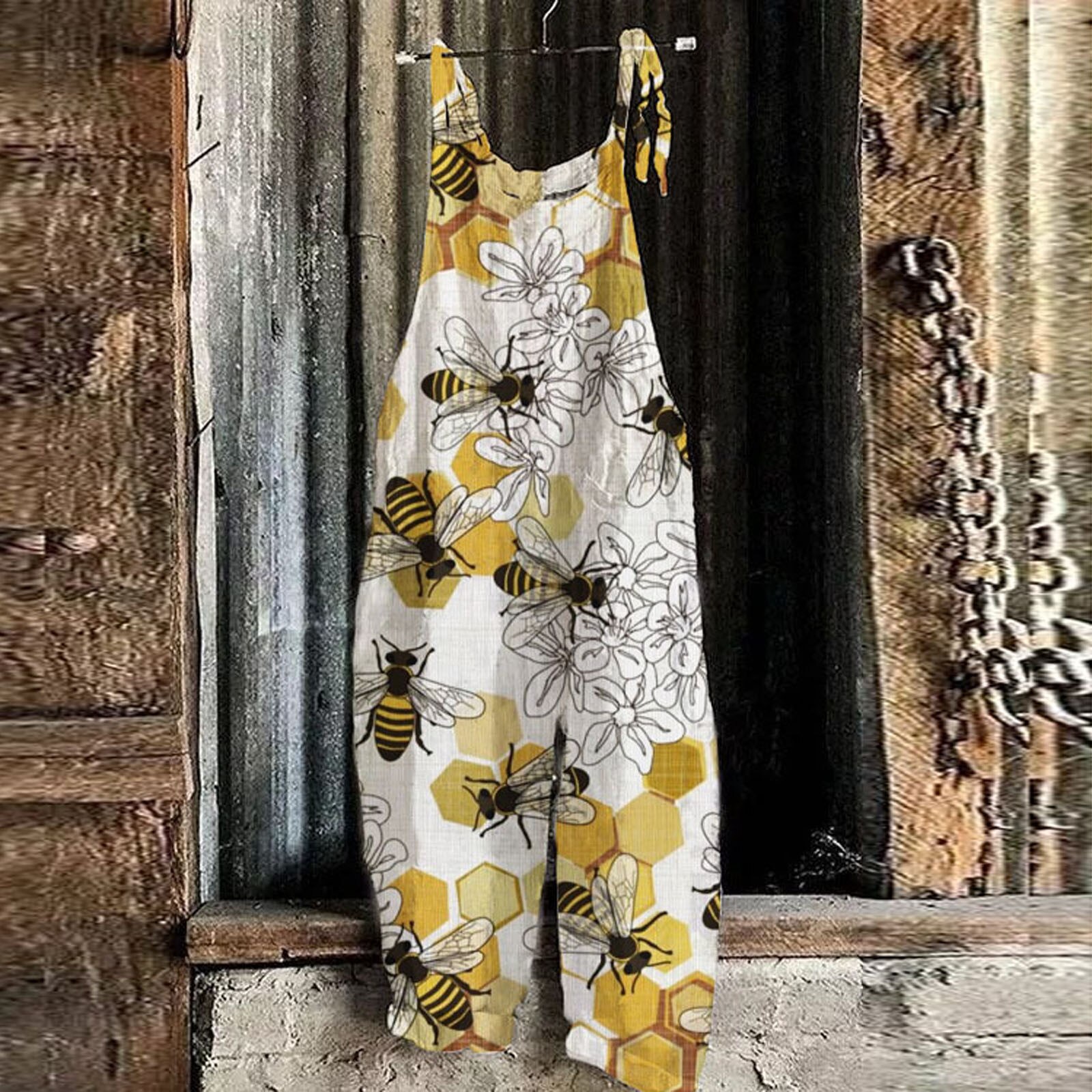 Women's Jumpsuit Fashion Summer Loose Casual Printed Retro Strappy Women's pants штаны женский Roupas Femininas pants 