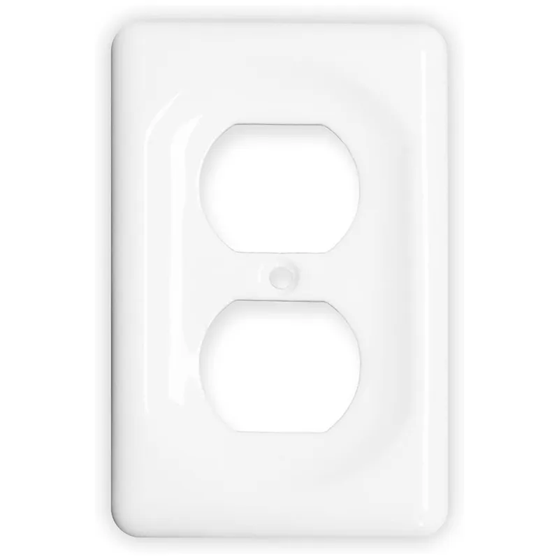 2Pack Switch Plates Ceramic Switch Plates Switch Plate Cover White (Single Duplex)