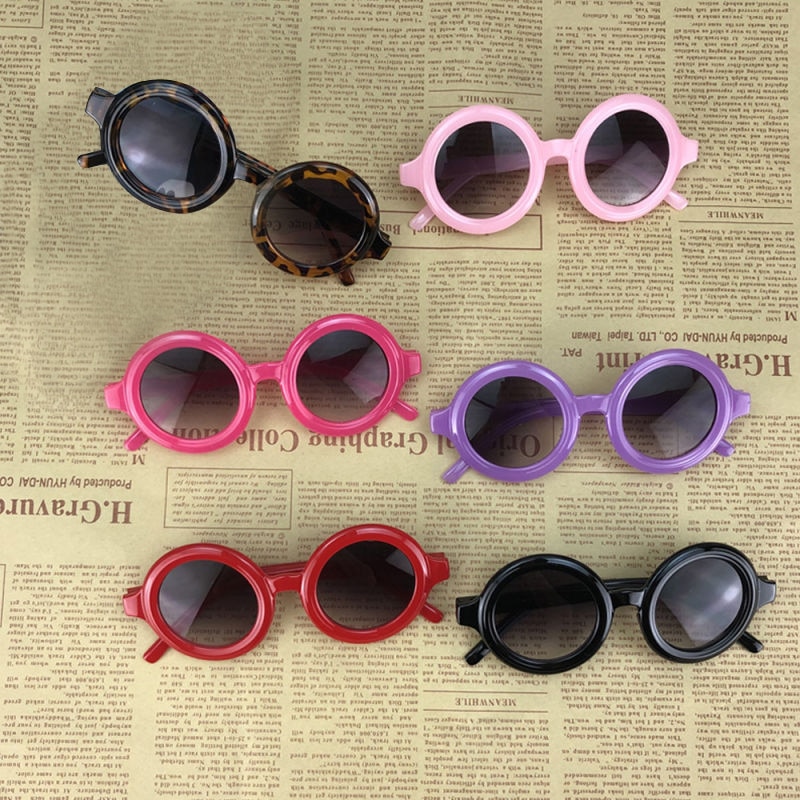Toddler Baby Boys Girls 6 Colors Sunglasses Solid Leopard Sun Glasses Fashion Kid Eyeglasses Beach Eyewear Outdoor Accessories