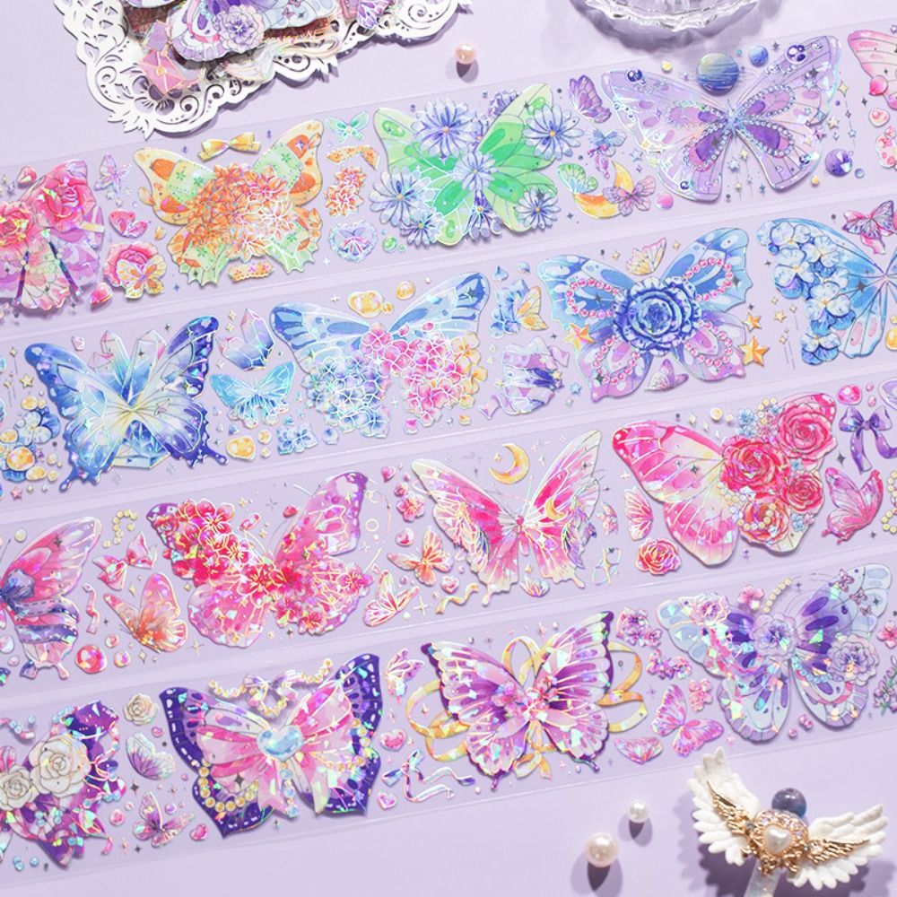 Butterfly PET Tape Cute Journal Collage DIY Scrapbooking Decoration Masking Tape Kawaii Stationery