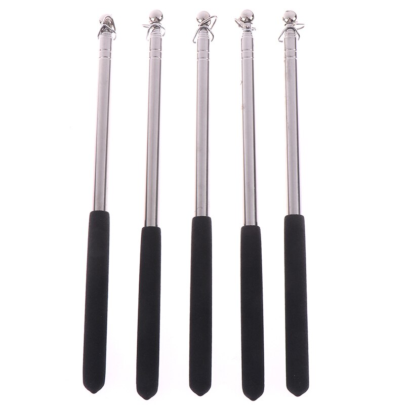 1PC Extendable Hand Pointer Stainless Steel Flag Pole Sponge Handle Hand-held Teaching Rod Guide Telescopic Flagpole